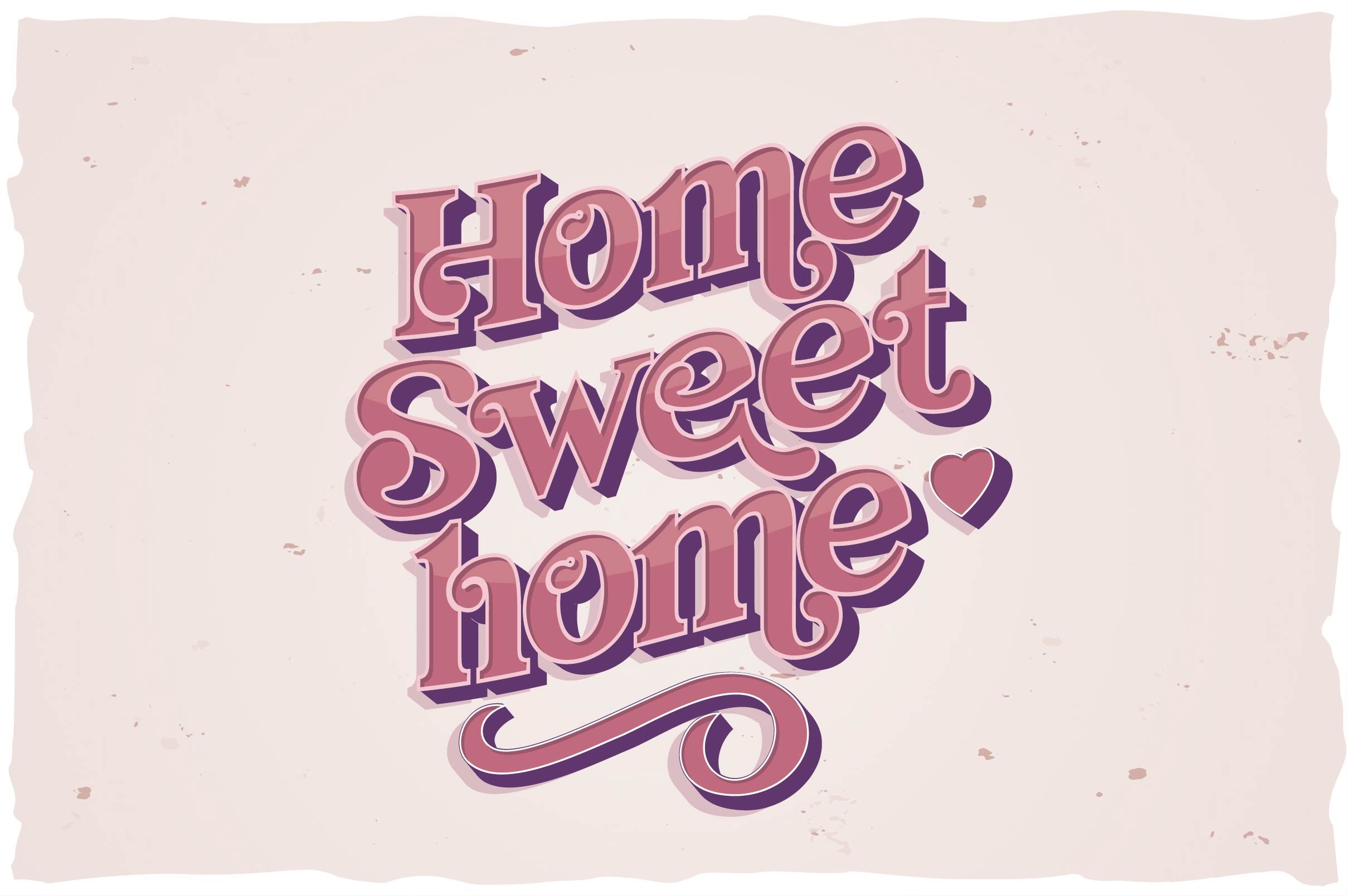 Пример шрифта Sweet Home shadow